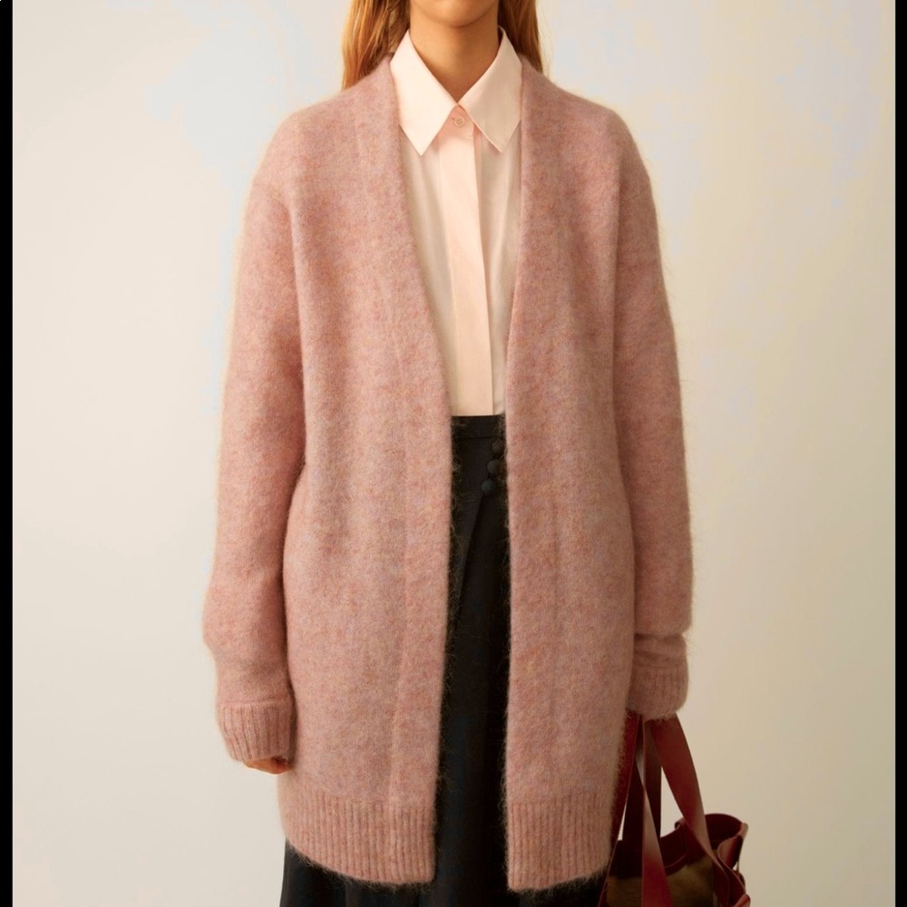 Acne Studios Pale Pink Mohair Cardigan so soft!